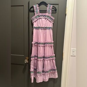 Celia B Purple Ruffled Maxi Dress